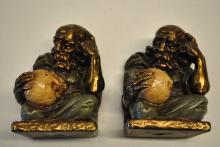 Rare Bronze Charles Darwin Bookends